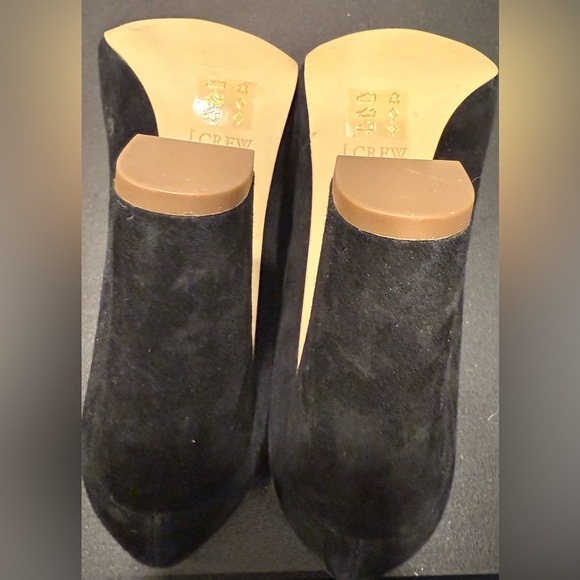 J. Crew Black Heels Block Chunky Pumps Party Office Neutral Feminine - Picture 7 of 7